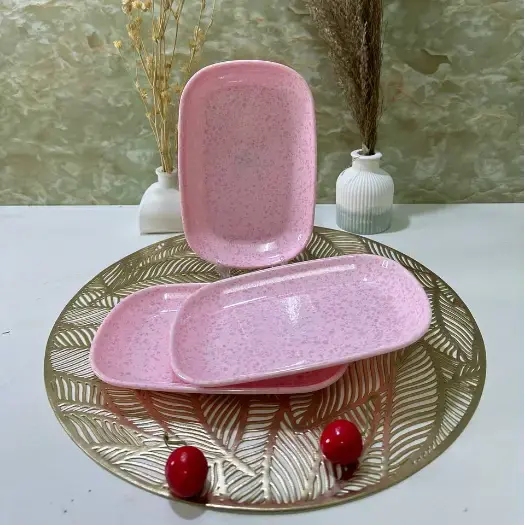 Piring Persegi Melamin Warna - Ukuran 8 inch - TopTree