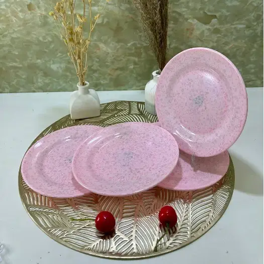 Piring Dangkal Melamin Warna - Ukuran 7 inch - TopTree